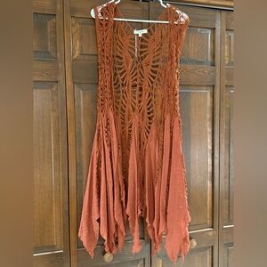 Umgee Terracotta Crochet Top